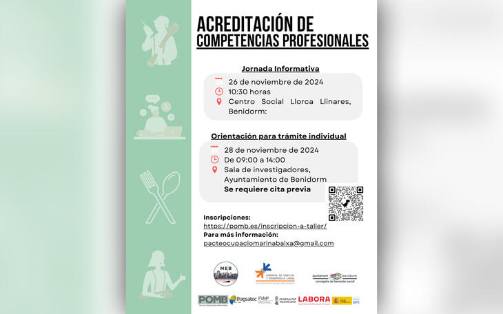 La Mesa de Empleo de Benidorm organiza una jornada informativa sobre la acreditación de competencias profesionales